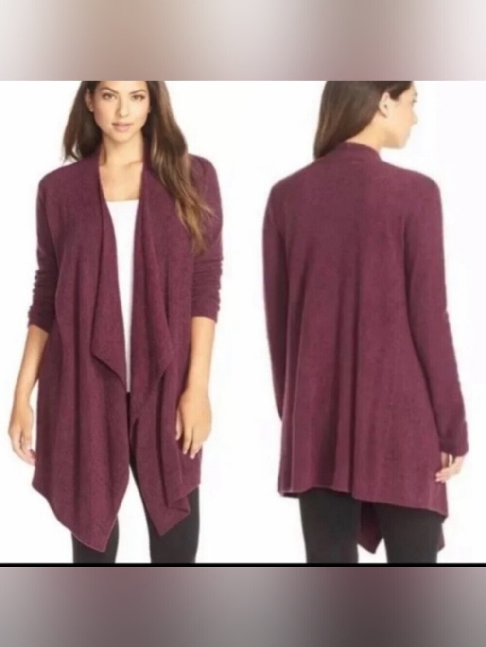NWT Barefoot Dreams CozyChic Lite Island Wrap Size S/M Burgundy Cozy Layering